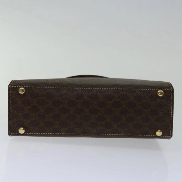 CELINE Macadam Canvas Hand Bag PVC 2way Brown Auth 69000V - Picture 6 of 16